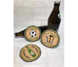 Stickdatei ITH - Untersetzer Feierabend